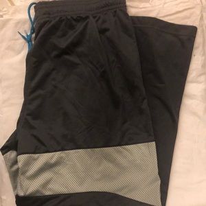 Pants athletic mens new size 2XL Protege polyester pockets elastic waist grey